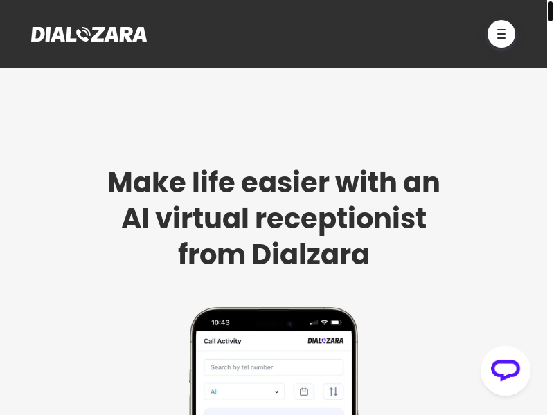 Dialzara | AI virtual receptionists for business