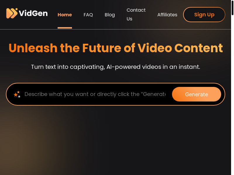 VidGen - Generate Videos in Seconds